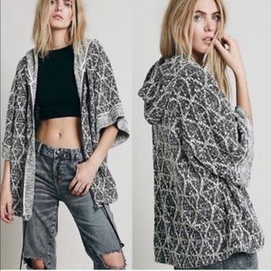 Sante Fe Jacquard oversized zip up hoodie